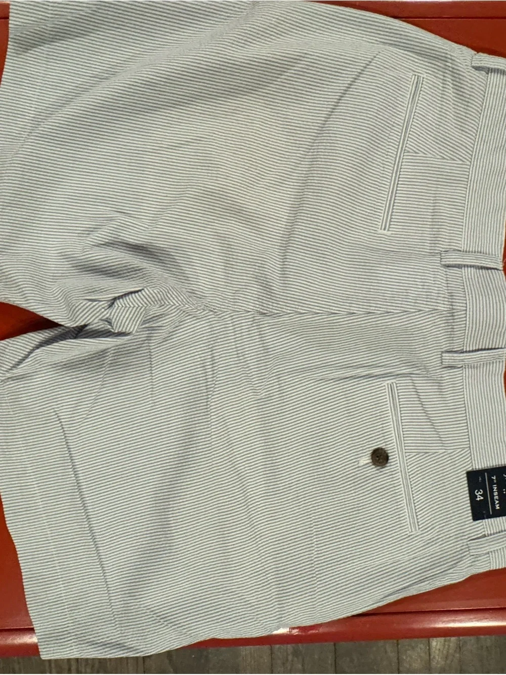 J. Crew Light Blue Seersucker Flat-Front Shorts